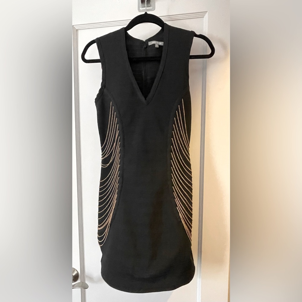 Black bandage dress with chains..